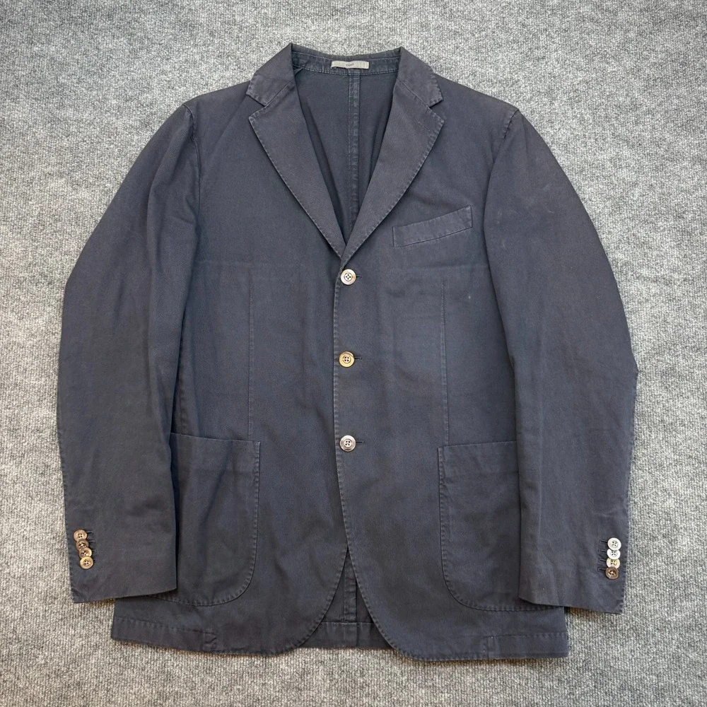 Boglioli Coat Blazer Jacket Cotton Navy Blue size EU 52 Model R3302G - Picture 1 of 16